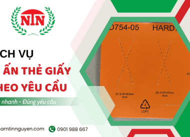 In ấn thẻ giấy bao ngũ kim - Giao nhanh, đúng hẹn, chất lượng cao