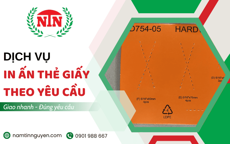 in ấn thẻ giấy bao ngũ kim