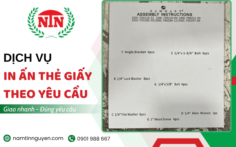 in ấn thẻ giấy bao ngũ kim